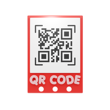 Paiement par code QR  3D Icon