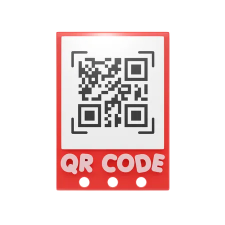 Paiement par code QR  3D Icon