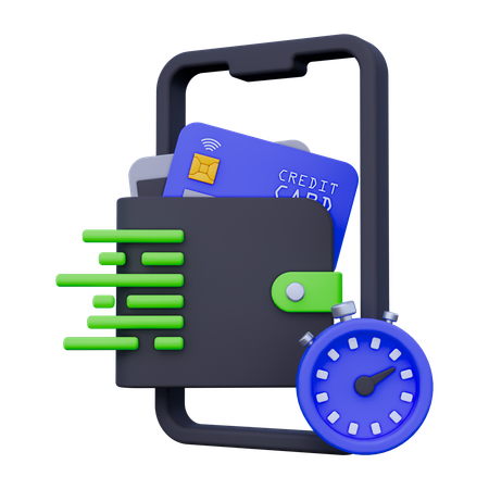 Paiement rapide  3D Icon