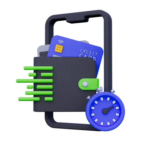 Paiement rapide  3D Icon