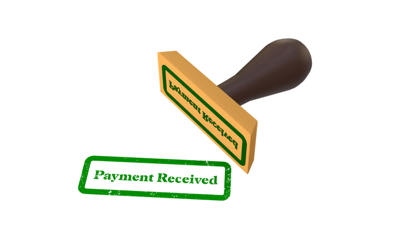 Paiement reçu  3D Icon