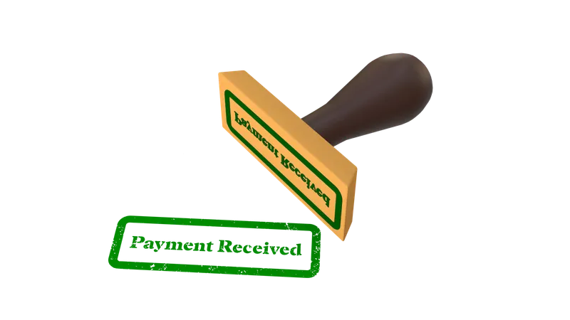 Paiement reçu  3D Icon