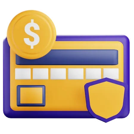 Paiement sécurisé par carte de crédit  3D Icon