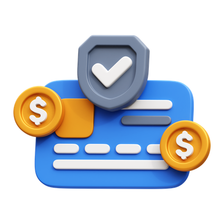 Paiement de sécurité  3D Icon