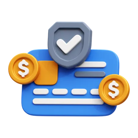 Paiement de sécurité  3D Icon