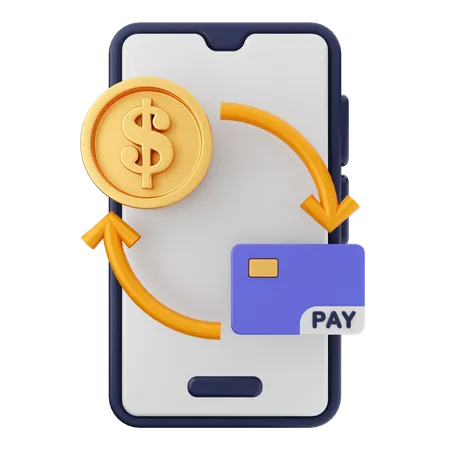 Paiement par smartphone  3D Icon