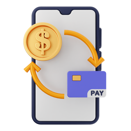 Paiement par smartphone  3D Icon