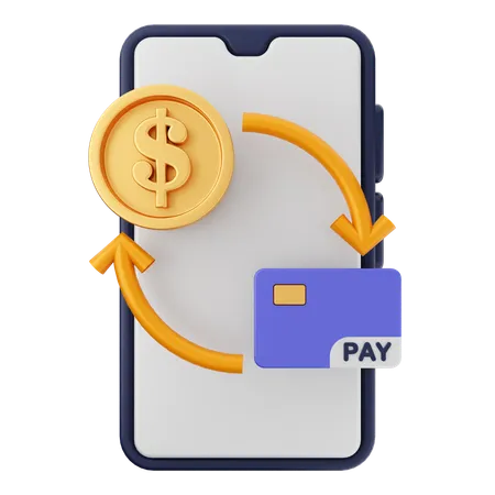 Paiement par smartphone  3D Icon