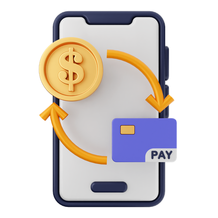 Paiement par smartphone  3D Icon