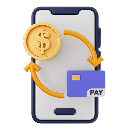 Paiement par smartphone  3D Icon