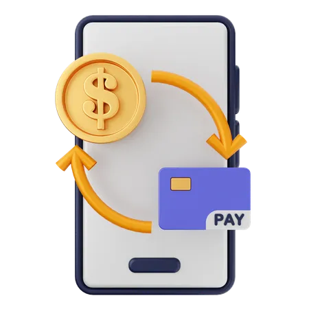 Paiement par smartphone  3D Icon