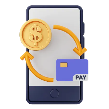 Paiement par smartphone  3D Icon