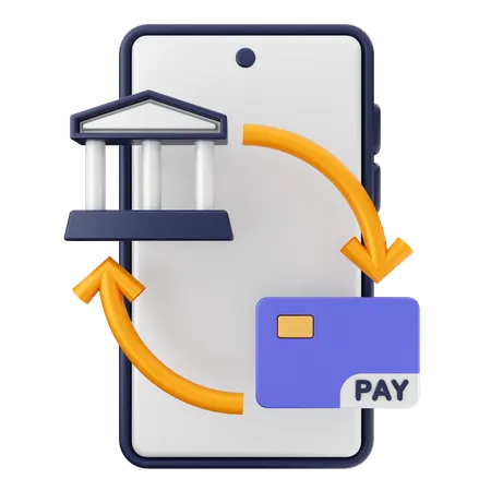 Paiement par smartphone  3D Icon