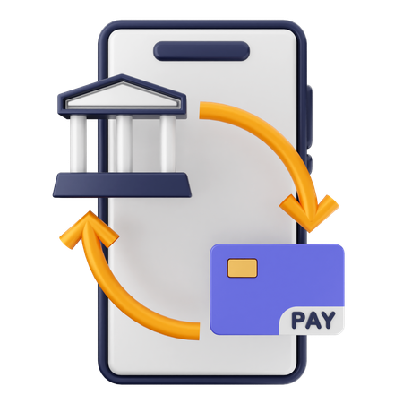 Paiement par smartphone  3D Icon