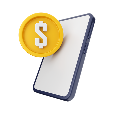 Paiement par téléphone  3D Illustration