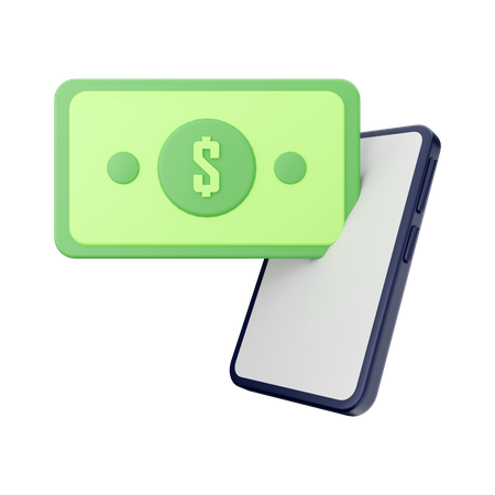 Paiement par téléphone  3D Illustration