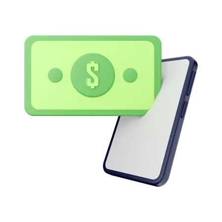 Paiement par téléphone  3D Illustration