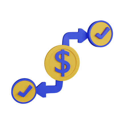 Transfert de paiement réussi  3D Icon