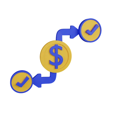 Transfert de paiement réussi  3D Icon