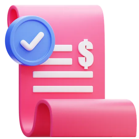 Paiement vérifié  3D Icon