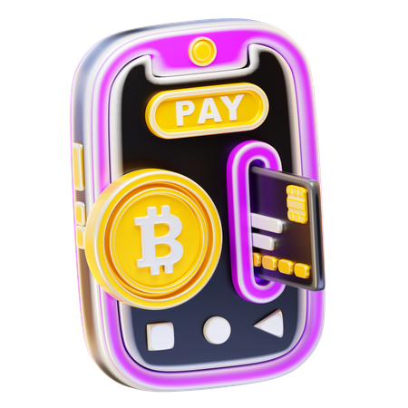 Paiements Bitcoin  3D Icon