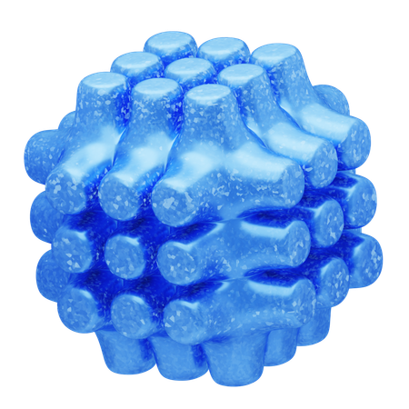 Ruche de cristal bleu abstrait scintillant  3D Icon