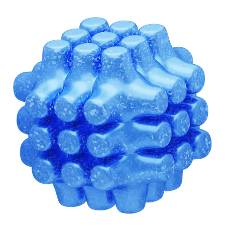 Ruche de cristal bleu abstrait scintillant  3D Icon