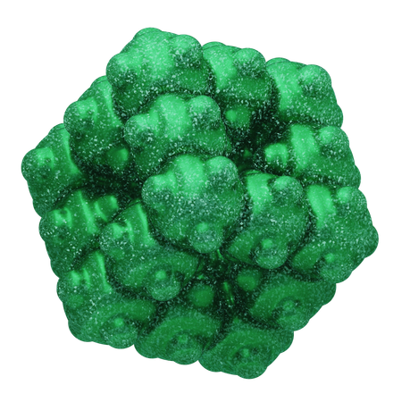 Sphère abstraite verte scintillante  3D Icon