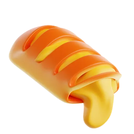 Pain au fromage  3D Icon