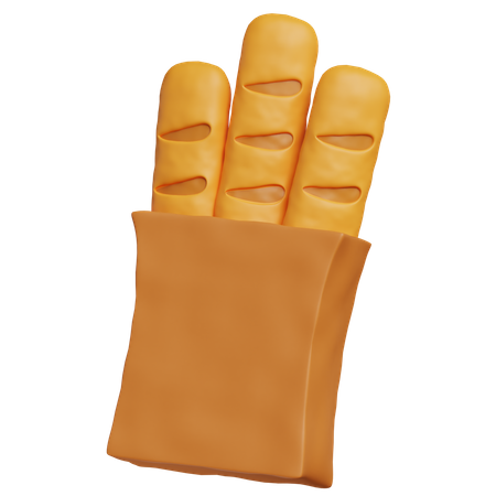 Pain baguette  3D Icon