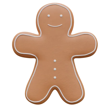 Bonhomme aux biscuits en pain d'épice  3D Icon