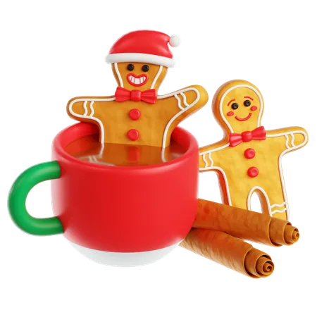 Pain d'épices et chocolat chaud  3D Icon