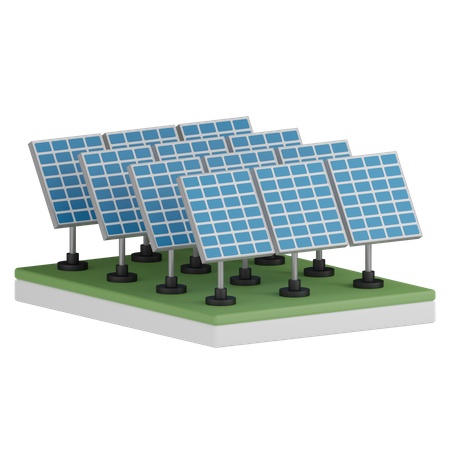 Painéis solares  3D Icon