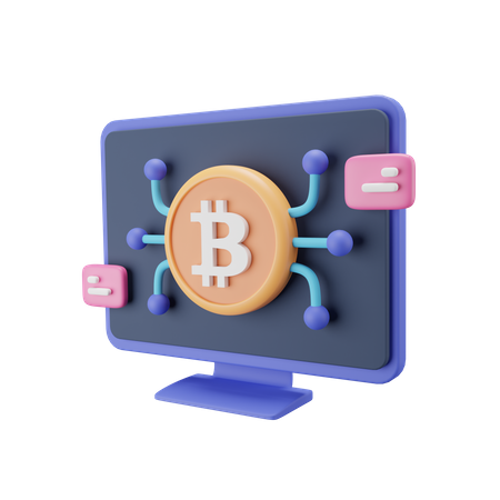 Painel de bitcoin  3D Icon
