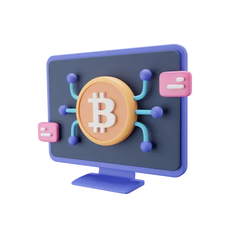 Painel de bitcoin  3D Icon