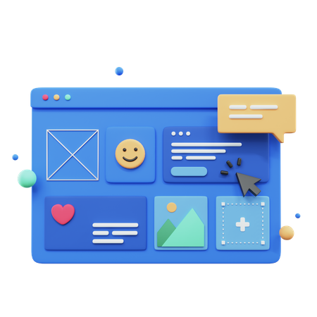 Painel da web  3D Icon