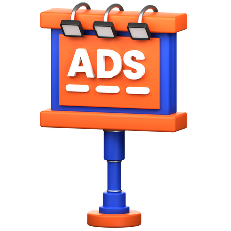 Painel publicitário  3D Icon