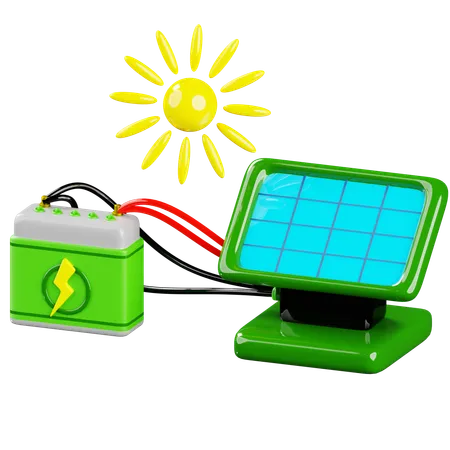 Painel solar  3D Icon