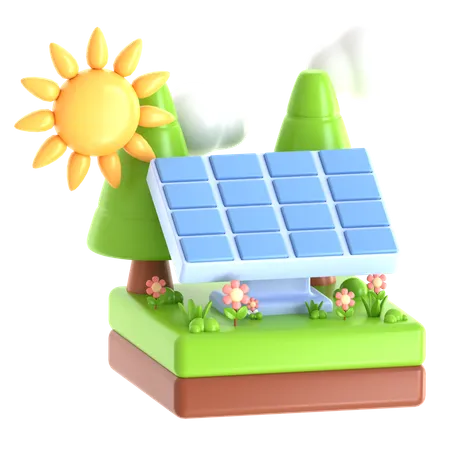 Painel solar  3D Icon