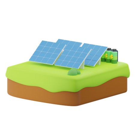 Painel solar  3D Illustration