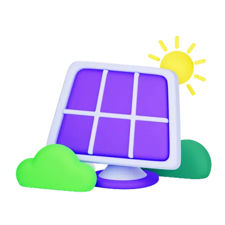 Painel solar  3D Icon