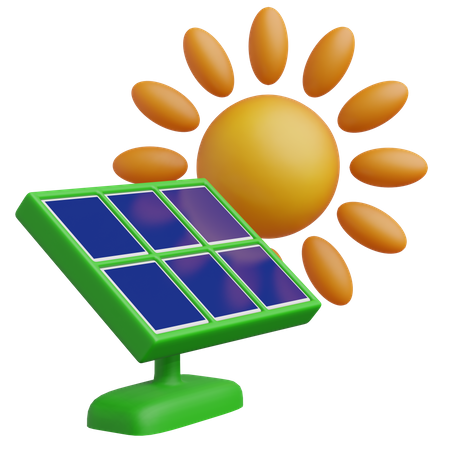 Painel solar  3D Icon