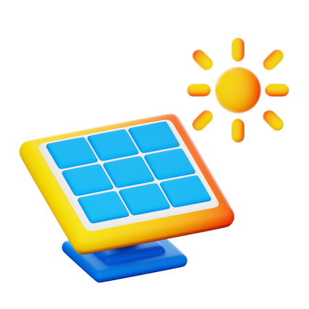 Painel solar  3D Icon