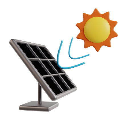 Painel solar e energia solar renovável  3D Icon