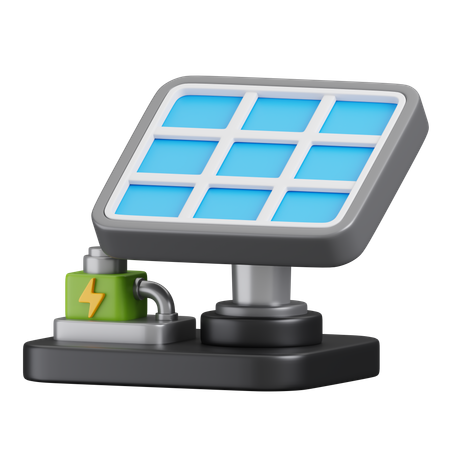 Energia do painel solar  3D Icon