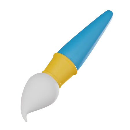 Paintbrush Essential Tool For Artists And Designers Ideal For Conveying Essence Of Visual Expression And Artistic Craftsmanship 3 D Render Illustration 3D Icon