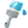 paint brush 3d logo