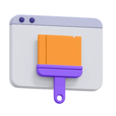 Paint Brush Window  3D Icon