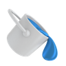 3d blue color logo