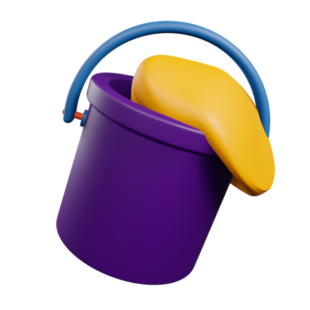 Paint bucket 3D Illustration